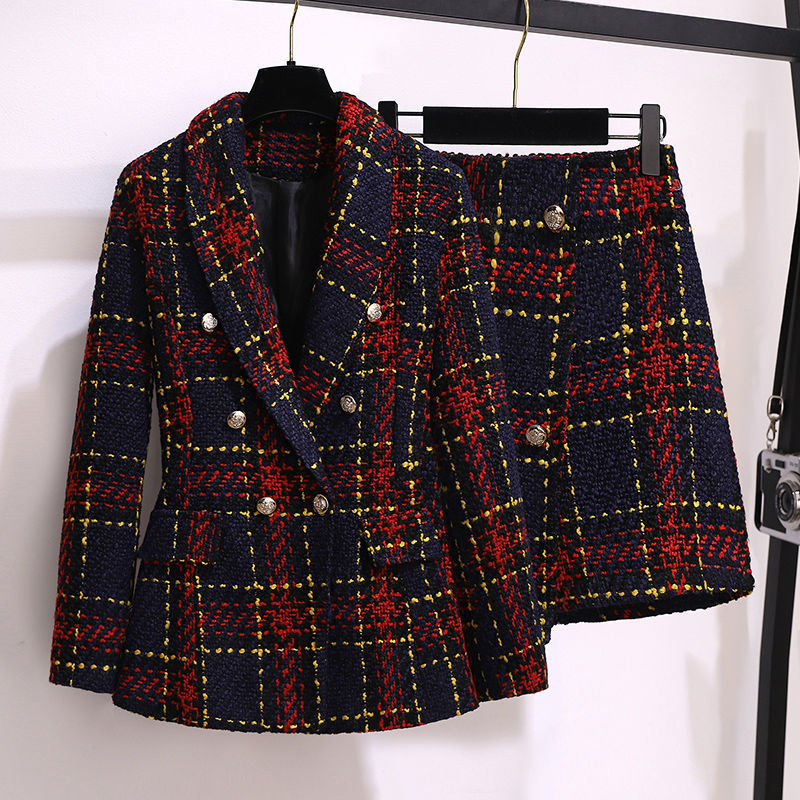 Winter Clothing Vintage - Women Winter Vintage Tweed Korean Suit
