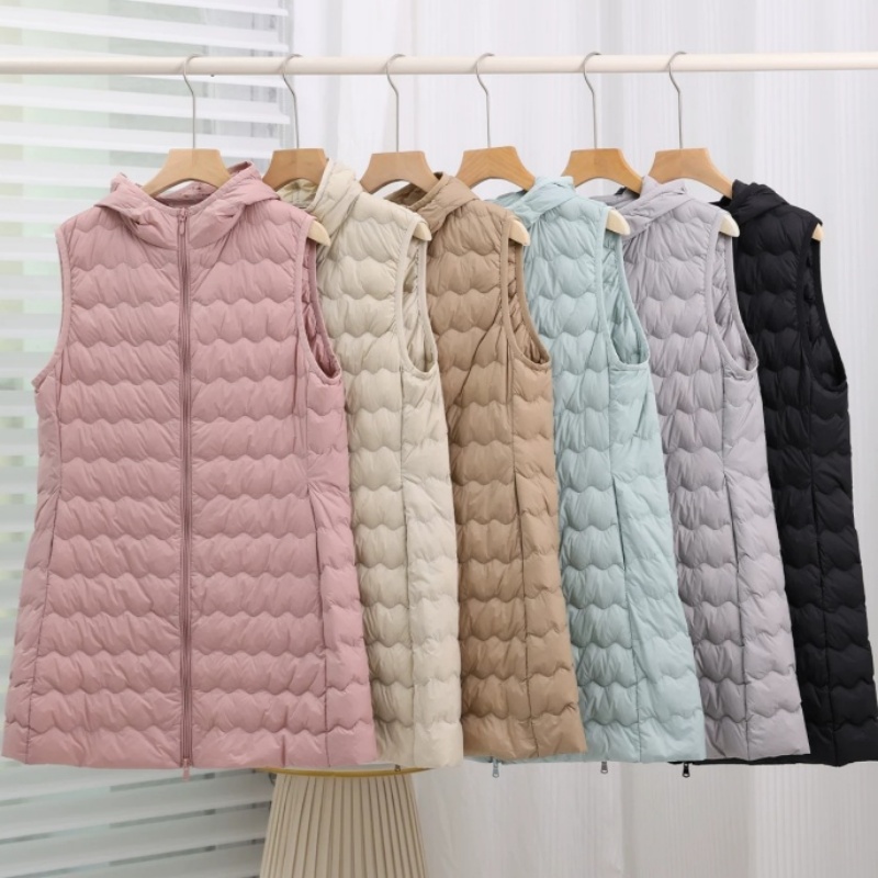 Down Vest Ultralight - Autumn Winter Sleeveless Hooded Down Waistcoat