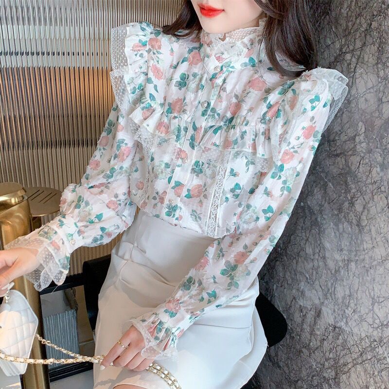 Vintage Printed Gauze Floral F - Winter Clothing Vintage ulasan dan harga