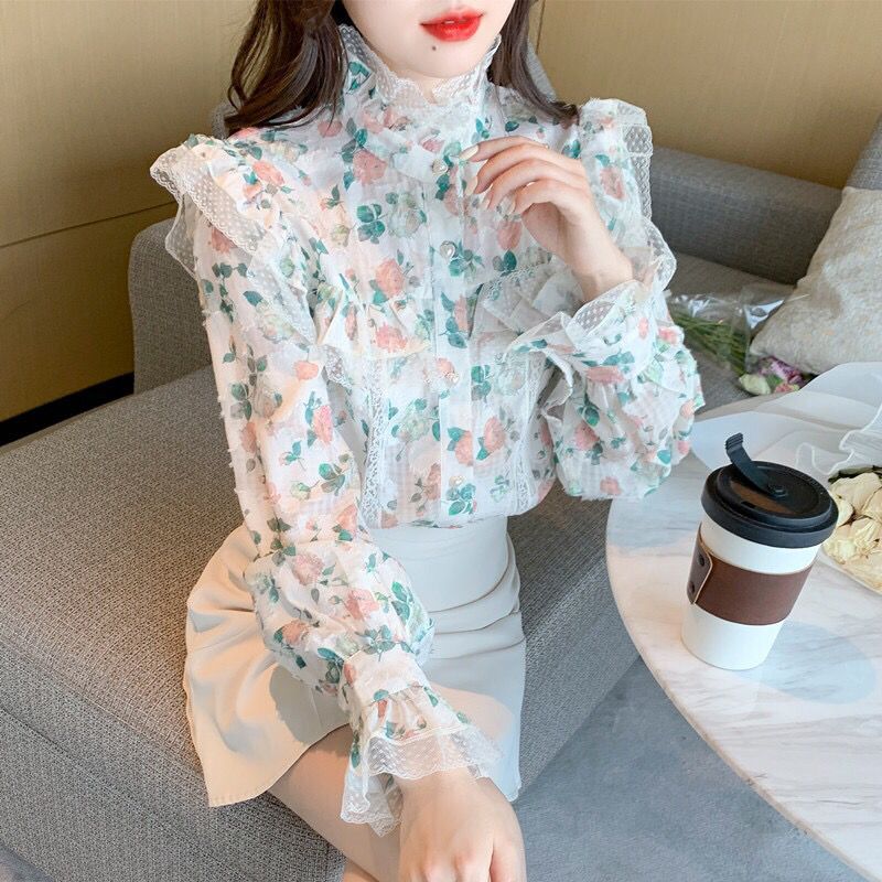 Vintage Printed Gauze Floral F - Winter Clothing Vintage ulasan dan harga