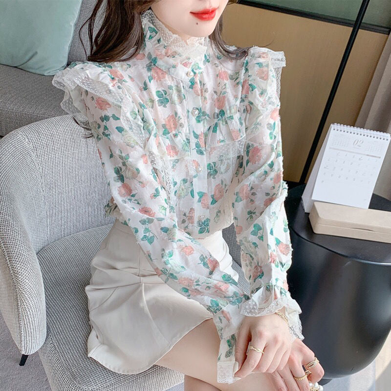 Vintage Printed Gauze Floral F - Winter Clothing Vintage ulasan dan harga