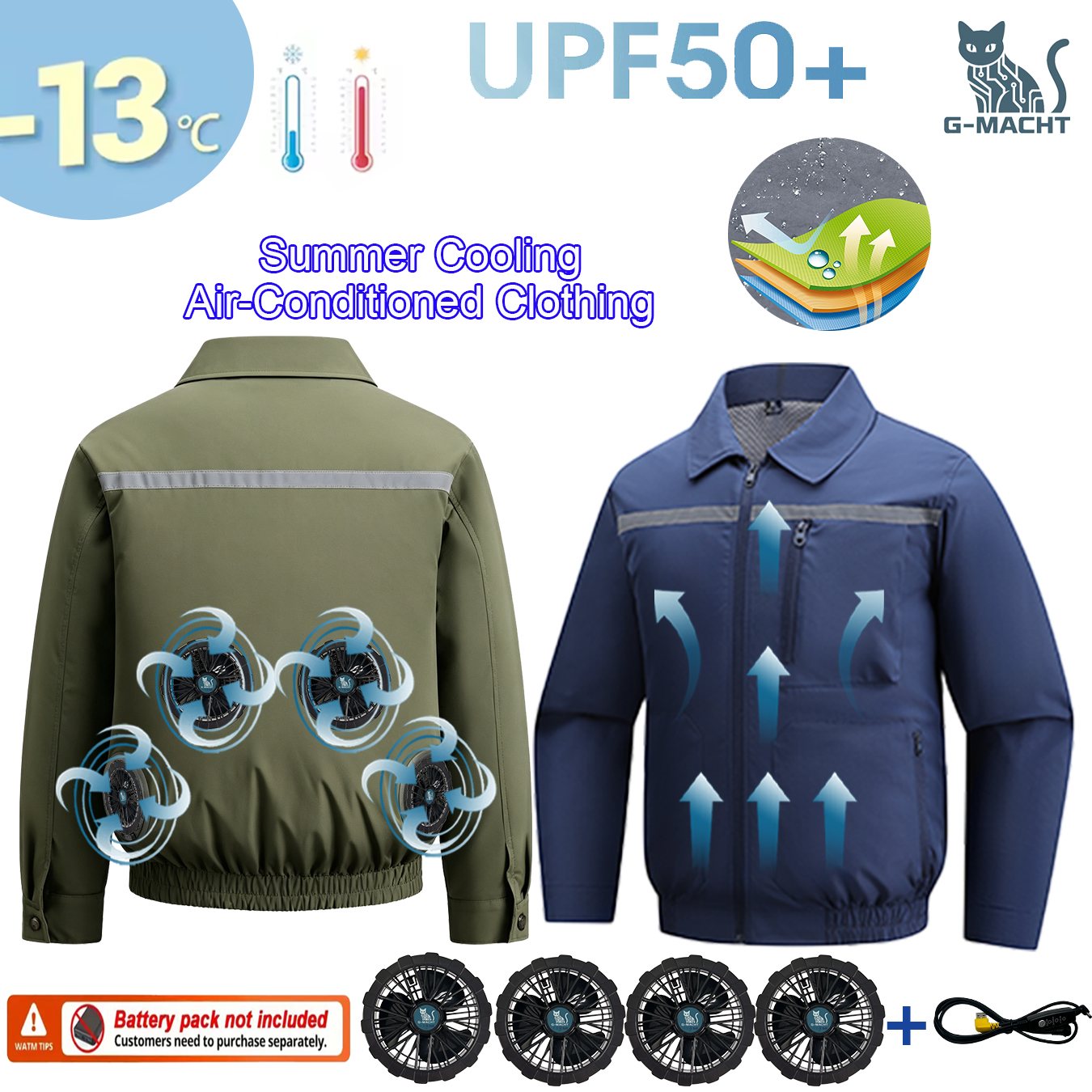Summer 4 Fans Air Conditioning - Down Vest Ultralight ulasan dan harga