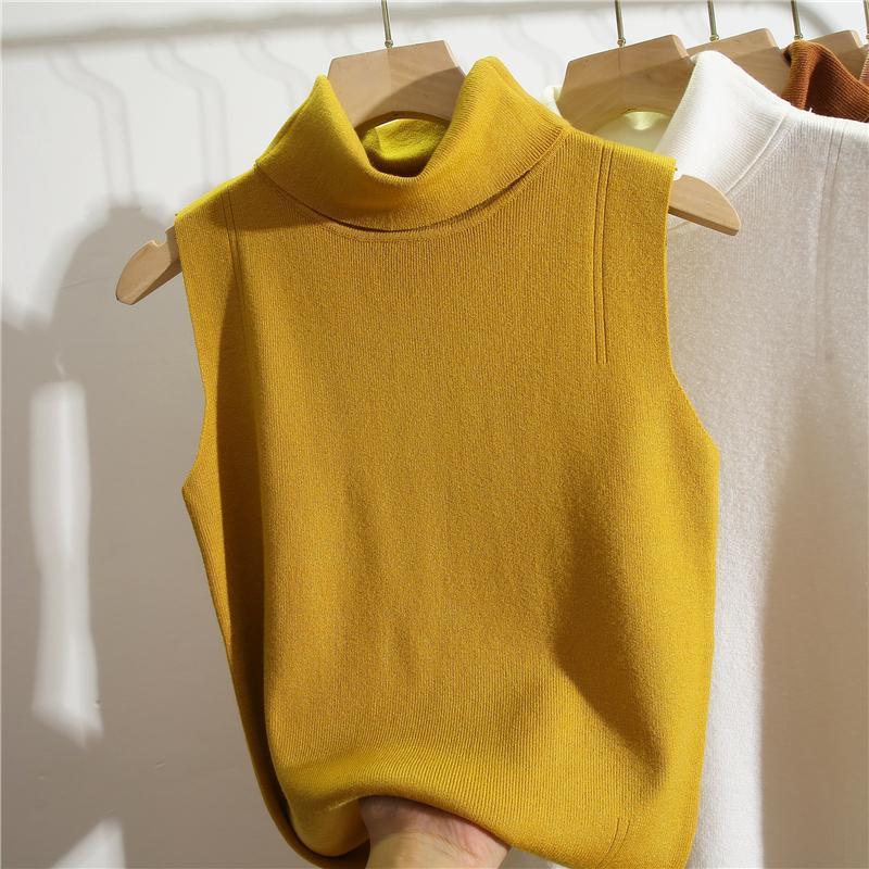 Turtleneck Sleeveless Slim Fit - Winter Clothing Essentials For Women ulasan dan harga