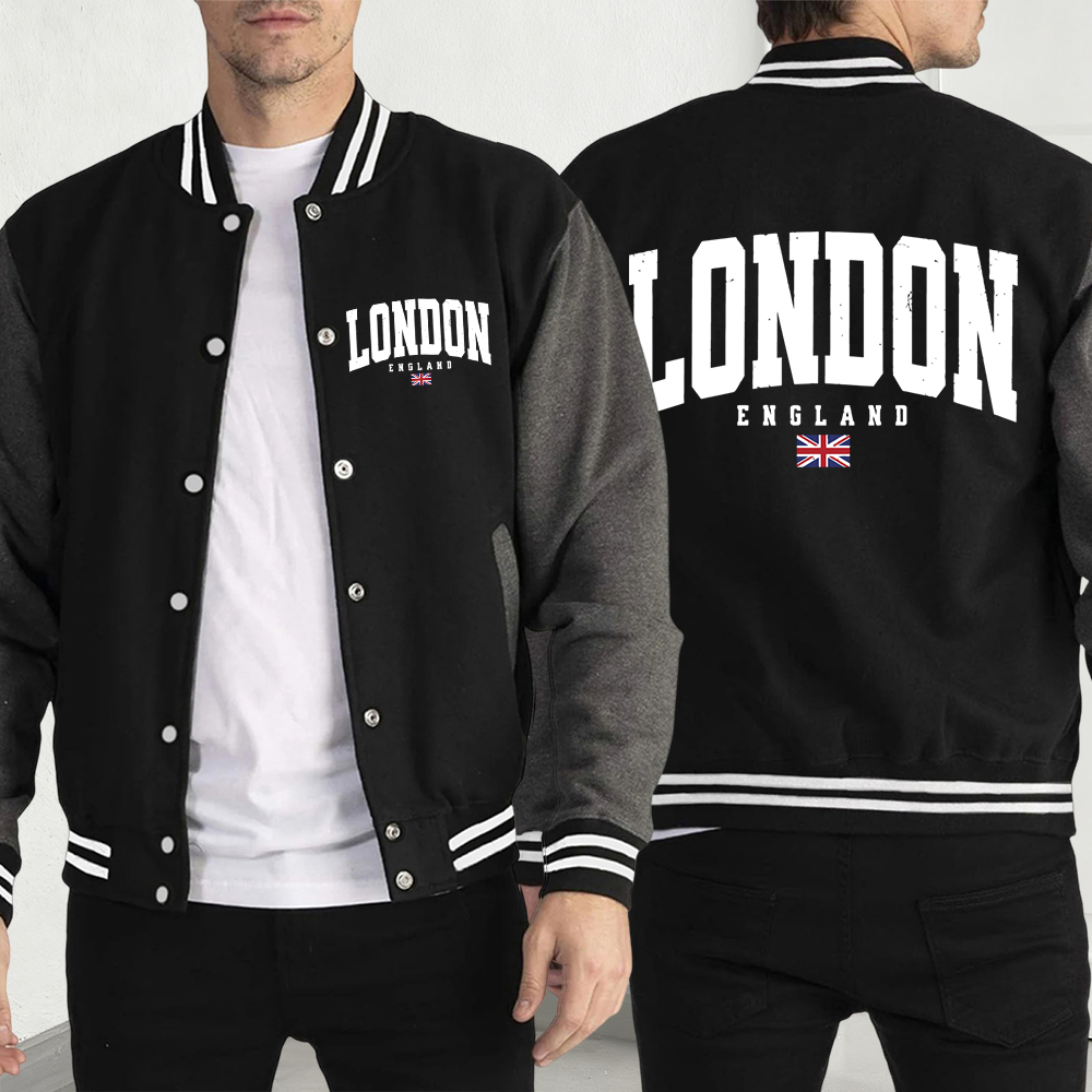 London England Flag Men Jacket - Winter Clothing London ulasan dan harga