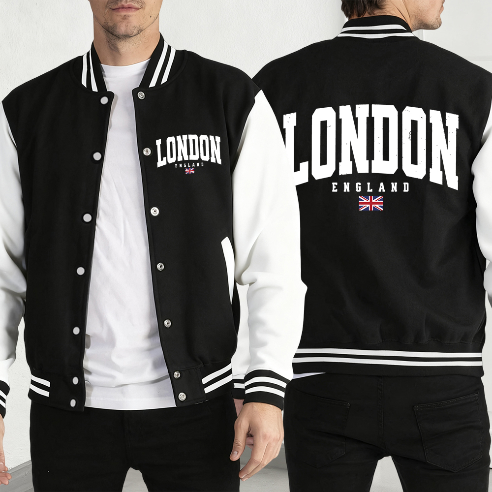 London England Flag Men Jacket - Winter Clothing London ulasan dan harga
