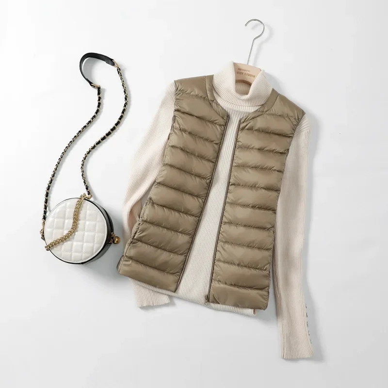 8 Colors Women Sleeveless Zipp - Down Vest Ultralight ulasan dan harga