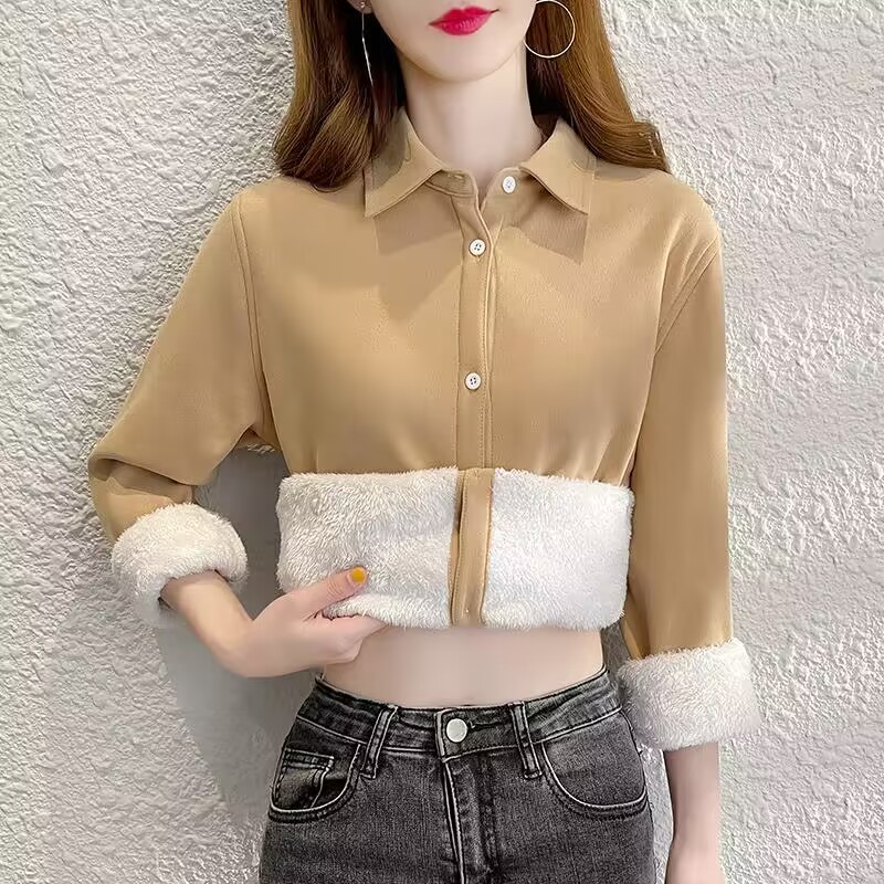 Velvet Thick Warm Women's Soli - Winter Clothing Factory Outlet ulasan dan harga