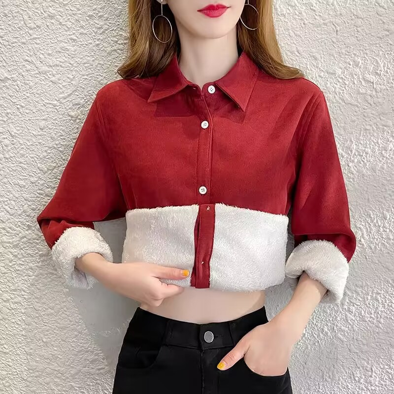 Velvet Thick Warm Women's Soli - Winter Clothing Factory Outlet ulasan dan harga