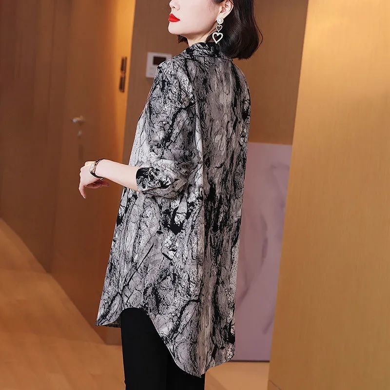 Vintage Printed Lapel Button O - Winter Clothing Vintage ulasan dan harga