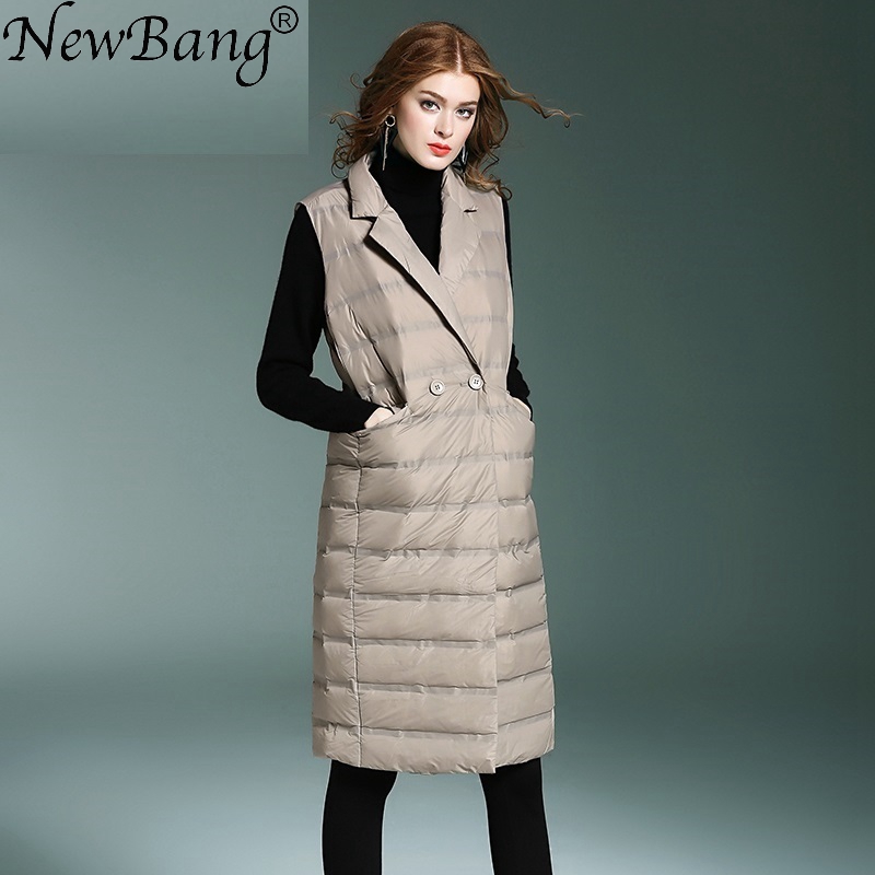 NewBang Brand Women's Long Ves - Down Vest Ultralight ulasan dan harga
