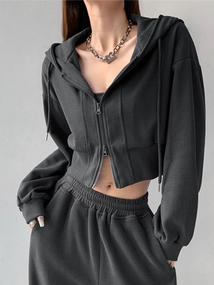 Full Zip Up Women's Hoodies Sw - Winter Clothing Essentials For Women ulasan dan harga