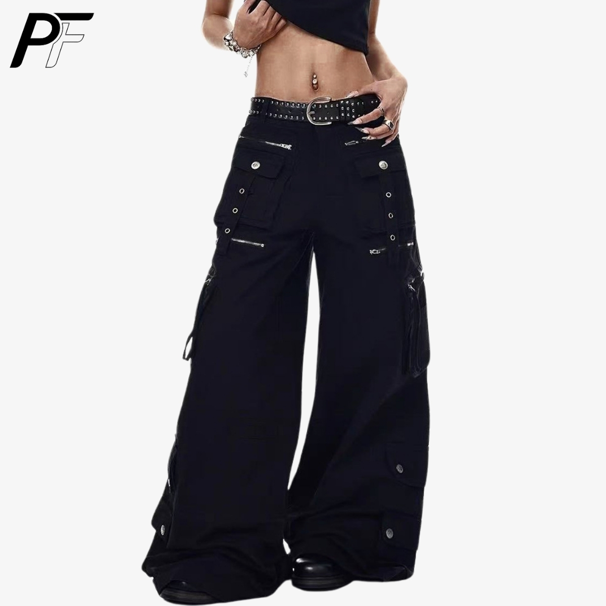Grunge Techwear Wide Leg Cargo - Winter Clothing Vintage ulasan dan harga