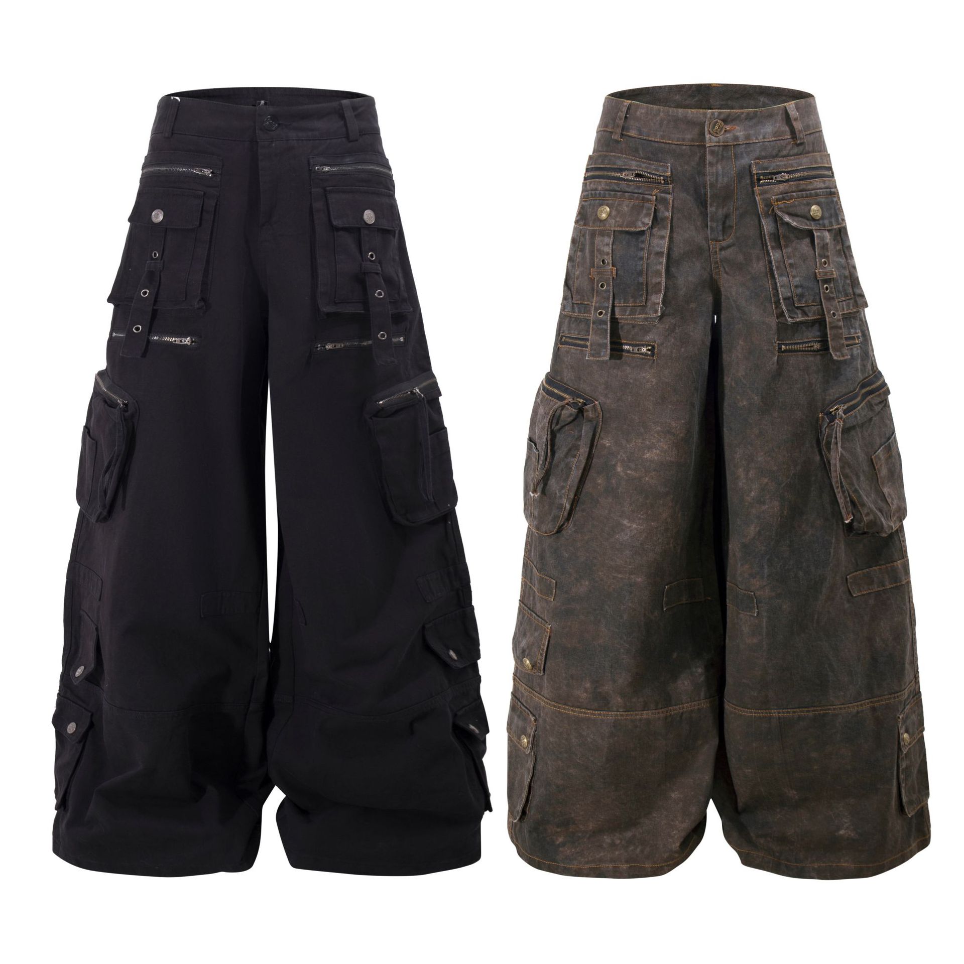 Grunge Techwear Wide Leg Cargo - Winter Clothing Vintage ulasan dan harga