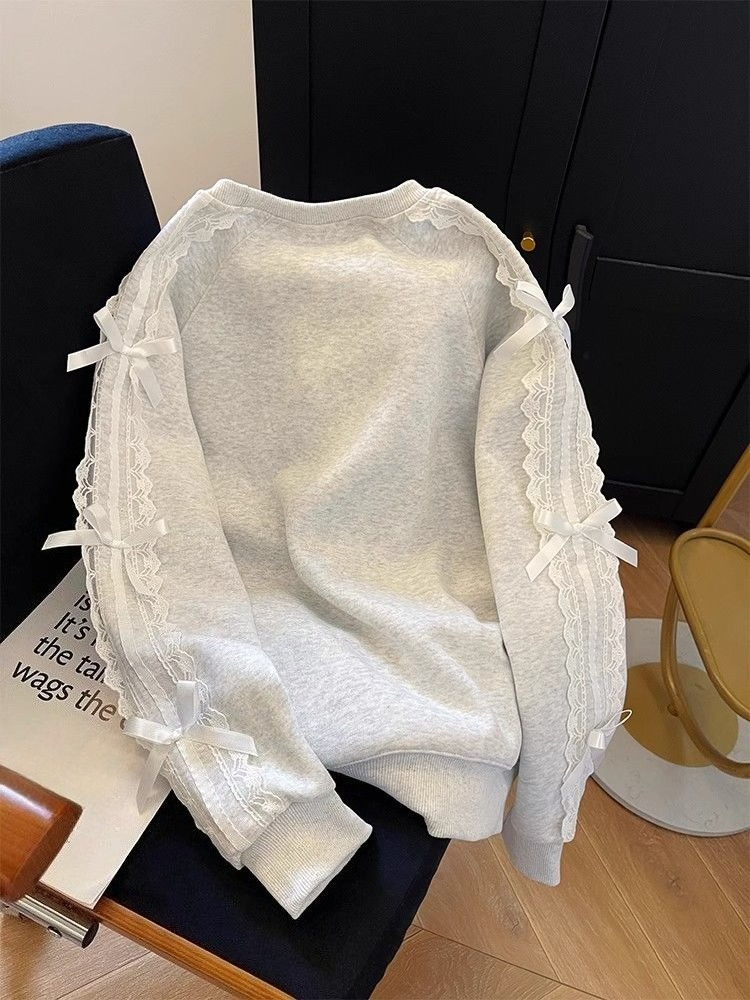 Round Neck Pearl Women's Sweat - Winter Clothing Essentials For Women ulasan dan harga