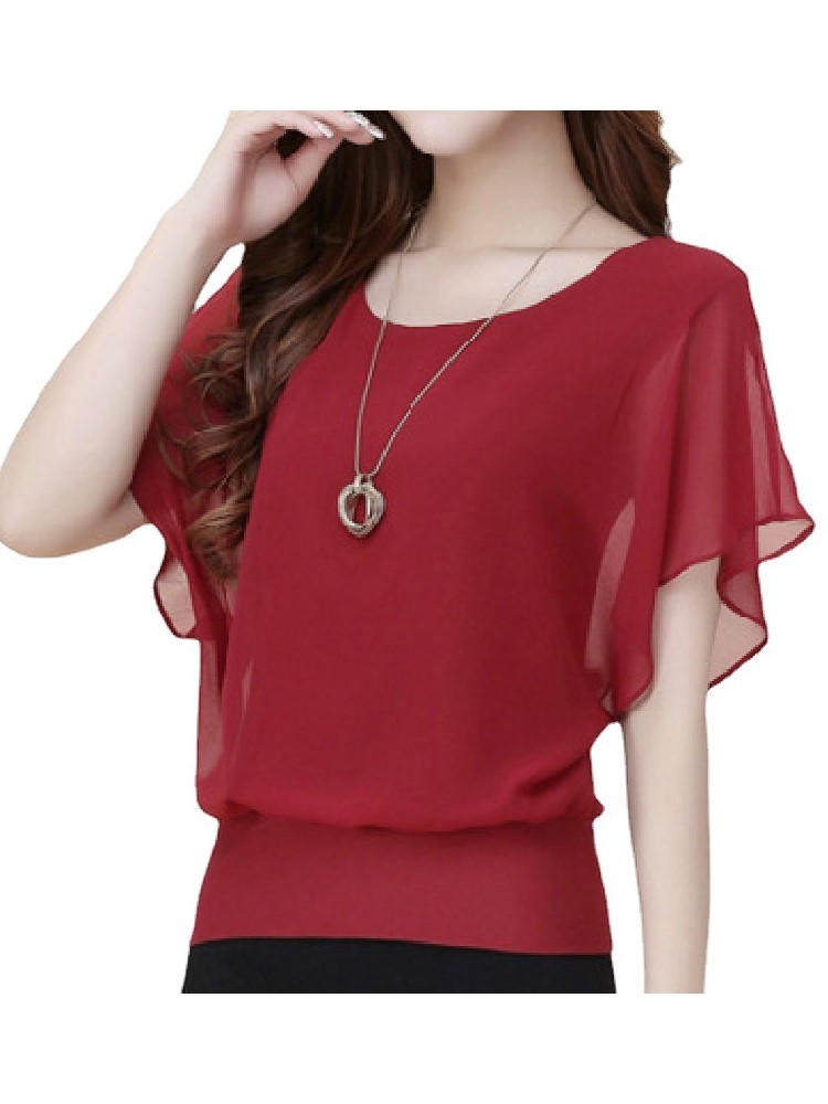 New Summer O Neck Short Sleeve - Winter Clothing Factory Outlet ulasan dan harga