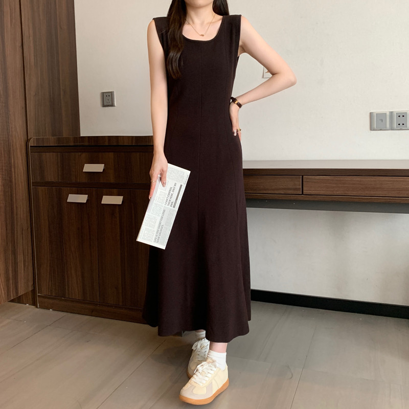 Elegant solid  sleeveless Knit - Winter Clothing Vintage ulasan dan harga