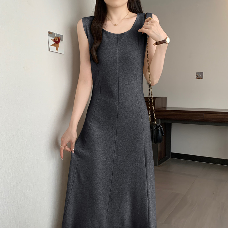 Elegant solid  sleeveless Knit - Winter Clothing Vintage ulasan dan harga